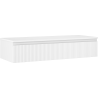 Mexen Rivel szafka łazienkowa podumywalkowa 120 cm z blatem, 1 szuflada, ryflowana , biała mat - 91A20-12023-1-BFC01