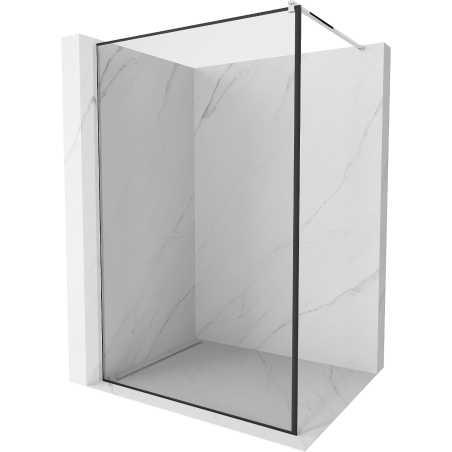 Mexen Kioto ścianka prysznicowa Walk-in 80 x 200 cm, czarna ramka 8 mm, chrom - 800-080-101-01-70