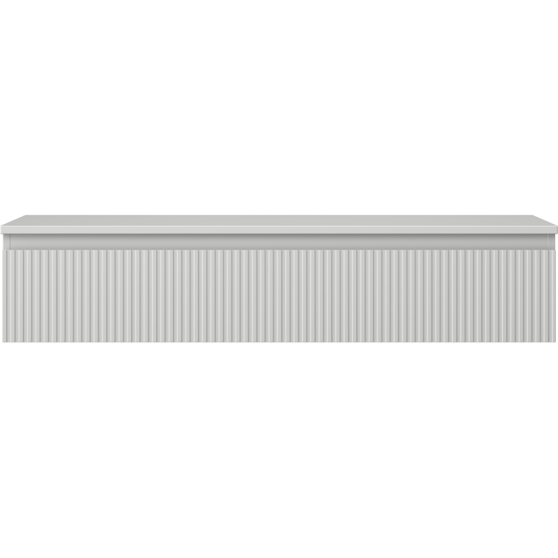 Mexen Rivel szafka łazienkowa podumywalkowa 120 cm z blatem, 1 szuflada, ryflowana , szara mat - 91A20-12023-1-BFC62