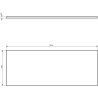 Mexen Rivel szafka łazienkowa podumywalkowa 120 cm z blatem, 1 szuflada, ryflowana , czarna mat - 91A20-12023-1-BFC71