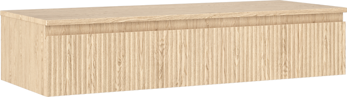 Mexen Rivel szafka łazienkowa podumywalkowa 120 cm z blatem, 1 szuflada, ryflowana , dąb - 91A20-12023-1-BFC81