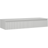 Mexen Rivel szafka łazienkowa podumywalkowa 140 cm z blatem, 1 szuflada, ryflowana , szara mat - 91A20-14023-1-BFC62