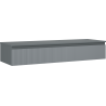 Mexen Rivel szafka łazienkowa podumywalkowa 140 cm z blatem, 1 szuflada, ryflowana , grafit mat - 91A20-14023-1-BFC66