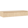 Mexen Rivel szafka łazienkowa podumywalkowa 140 cm z blatem, 1 szuflada, ryflowana , dąb - 91A20-14023-1-BFC81