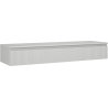 Mexen Rivel szafka łazienkowa podumywalkowa 160 cm z blatem, 1 szuflada, ryflowana , szara mat - 91A20-16023-1-BFC62