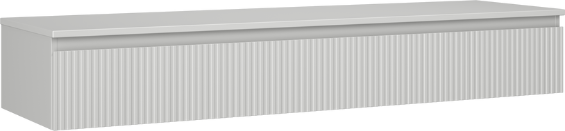 Mexen Rivel szafka łazienkowa podumywalkowa 160 cm z blatem, 1 szuflada, ryflowana , szara mat - 91A20-16023-1-BFC62