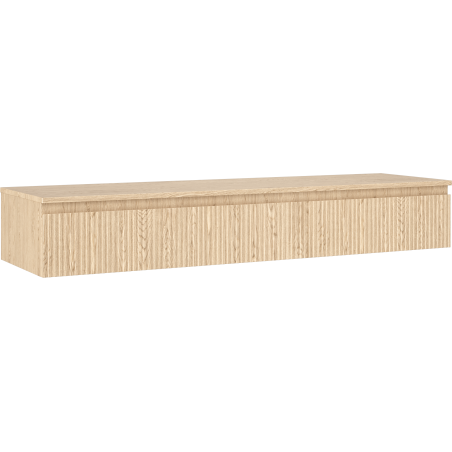 Mexen Rivel szafka łazienkowa podumywalkowa 160 cm z blatem, 1 szuflada, ryflowana , dąb - 91A20-16023-1-BFC81