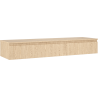 Mexen Rivel szafka łazienkowa podumywalkowa 160 cm z blatem, 1 szuflada, ryflowana , dąb - 91A20-16023-1-BFC81