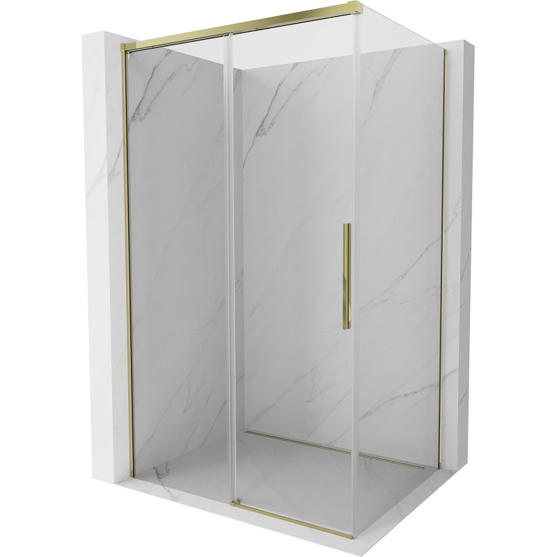 Mexen Rox kabina prysznicowa rozsuwana 160 x 120 cm, transparent, złota - 8C2-160-120-50-00