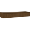 Mexen Rivel szafka łazienkowa podumywalkowa 160 cm z blatem, 1 szuflada, ryflowana , orzech - 91A20-16023-1-BFC86