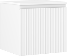 Mexen Rivel szafka łazienkowa podumywalkowa 50 cm z blatem, 1 szuflada, ryflowana , biała mat - 91A20-05047-1-BFC01