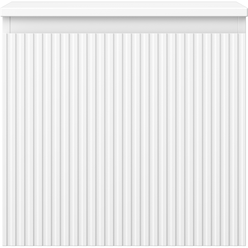 Mexen Rivel szafka łazienkowa podumywalkowa 50 cm z blatem, 1 szuflada, ryflowana , biała mat - 91A20-05047-1-BFC01