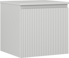 Mexen Rivel szafka łazienkowa podumywalkowa 50 cm z blatem, 1 szuflada, ryflowana , szara mat - 91A20-05047-1-BFC62