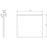 Mexen Rivel szafka łazienkowa podumywalkowa 50 cm z blatem, 1 szuflada, ryflowana , czarna mat - 91A20-05047-1-BFC71