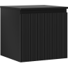 Mexen Rivel szafka łazienkowa podumywalkowa 50 cm z blatem, 1 szuflada, ryflowana , czarna mat - 91A20-05047-1-BFC71