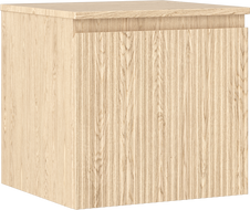 Mexen Rivel szafka łazienkowa podumywalkowa 50 cm z blatem, 1 szuflada, ryflowana , dąb - 91A20-05047-1-BFC81