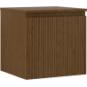 Mexen Rivel szafka łazienkowa podumywalkowa 50 cm z blatem, 1 szuflada, ryflowana , orzech - 91A20-05047-1-BFC86