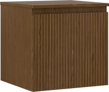 Mexen Rivel szafka łazienkowa podumywalkowa 50 cm z blatem, 1 szuflada, ryflowana , orzech - 91A20-05047-1-BFC86
