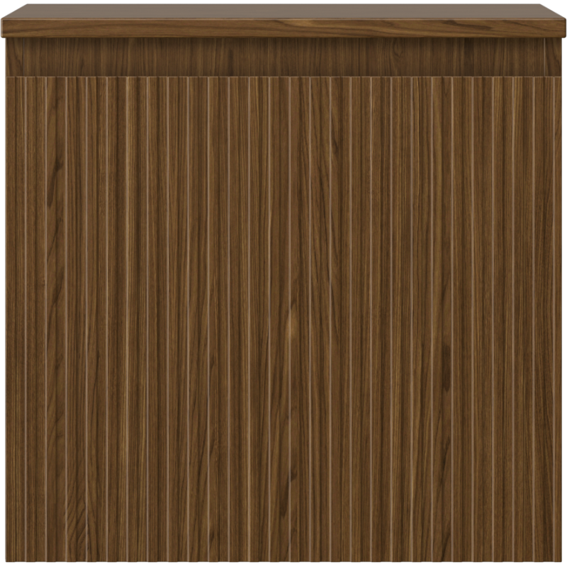 Mexen Rivel szafka łazienkowa podumywalkowa 50 cm z blatem, 1 szuflada, ryflowana , orzech - 91A20-05047-1-BFC86