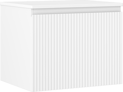 Mexen Rivel szafka łazienkowa podumywalkowa 60 cm z blatem, 1 szuflada, ryflowana , biała mat - 91A20-06047-1-BFC01