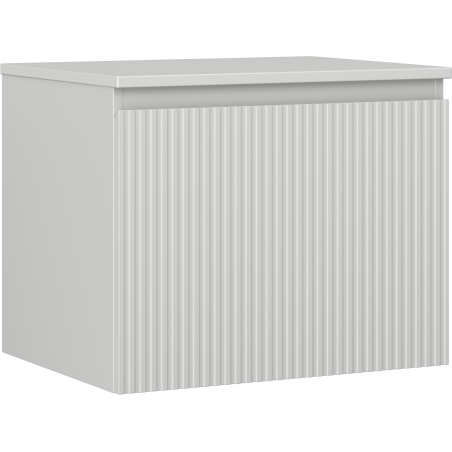 Mexen Rivel szafka łazienkowa podumywalkowa 60 cm z blatem, 1 szuflada, ryflowana , szara mat - 91A20-06047-1-BFC62