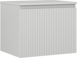 Mexen Rivel szafka łazienkowa podumywalkowa 60 cm z blatem, 1 szuflada, ryflowana , szara mat - 91A20-06047-1-BFC62