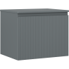Mexen Rivel szafka łazienkowa podumywalkowa 60 cm z blatem, 1 szuflada, ryflowana , grafit mat - 91A20-06047-1-BFC66