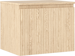 Mexen Rivel szafka łazienkowa podumywalkowa 60 cm z blatem, 1 szuflada, ryflowana , dąb - 91A20-06047-1-BFC81
