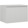Mexen Rivel szafka łazienkowa podumywalkowa 70 cm z blatem, 1 szuflada, ryflowana , szara mat - 91A20-07047-1-BFC62