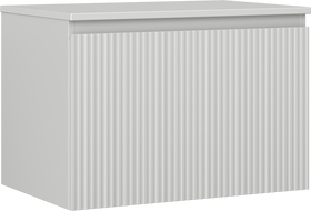 Mexen Rivel szafka łazienkowa podumywalkowa 70 cm z blatem, 1 szuflada, ryflowana , szara mat - 91A20-07047-1-BFC62