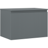 Mexen Rivel szafka łazienkowa podumywalkowa 70 cm z blatem, 1 szuflada, ryflowana , grafit mat - 91A20-07047-1-BFC66