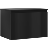 Mexen Rivel szafka łazienkowa podumywalkowa 70 cm z blatem, 1 szuflada, ryflowana , czarna mat - 91A20-07047-1-BFC71