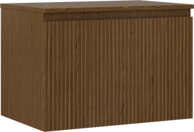 Mexen Rivel szafka łazienkowa podumywalkowa 70 cm z blatem, 1 szuflada, ryflowana , orzech - 91A20-07047-1-BFC86