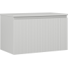 Mexen Rivel szafka łazienkowa podumywalkowa 80 cm z blatem, 1 szuflada, ryflowana , szara mat - 91A20-08047-1-BFC62