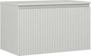 Mexen Rivel szafka łazienkowa podumywalkowa 80 cm z blatem, 1 szuflada, ryflowana , szara mat - 91A20-08047-1-BFC62