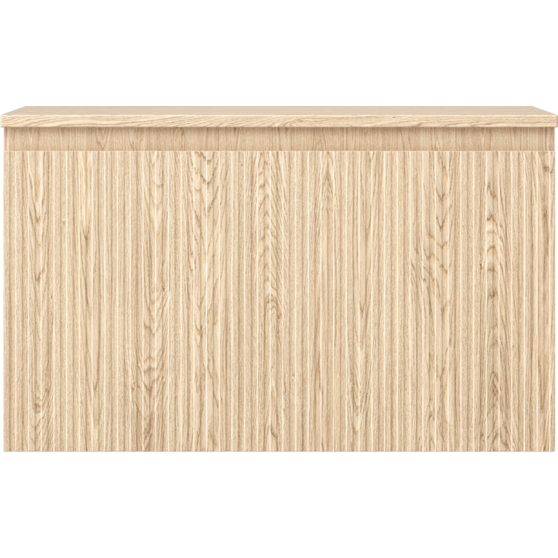 Mexen Rivel szafka łazienkowa podumywalkowa 80 cm z blatem, 1 szuflada, ryflowana , dąb - 91A20-08047-1-BFC81