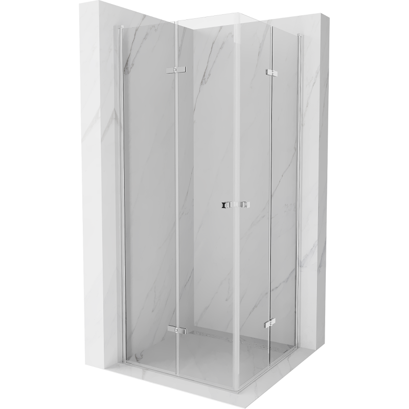 Mexen Lima Duo kabina prysznicowa składana 80 x 80 cm, transparent, chrom - 856-080-080-02-00