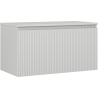 Mexen Rivel szafka łazienkowa podumywalkowa 90 cm z blatem, 1 szuflada, ryflowana , szara mat - 91A20-09047-1-BFC62