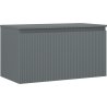 Mexen Rivel szafka łazienkowa podumywalkowa 90 cm z blatem, 1 szuflada, ryflowana , grafit mat - 91A20-09047-1-BFC66