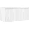 Mexen Rivel szafka łazienkowa podumywalkowa 100 cm z blatem, 1 szuflada, ryflowana , biała mat - 91A20-10047-1-BFC01