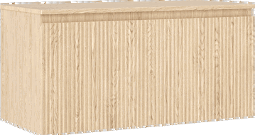 Mexen Rivel szafka łazienkowa podumywalkowa 100 cm z blatem, 1 szuflada, ryflowana , dąb - 91A20-10047-1-BFC81
