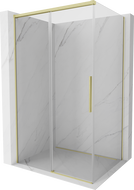Mexen Rox kabina prysznicowa rozsuwana 140 x 75 cm, transparent, złota szczotkowana - 8C2-140-075-55-00