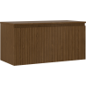 Mexen Rivel szafka łazienkowa podumywalkowa 100 cm z blatem, 1 szuflada, ryflowana , orzech - 91A20-10047-1-BFC86