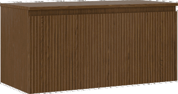 Mexen Rivel szafka łazienkowa podumywalkowa 100 cm z blatem, 1 szuflada, ryflowana , orzech - 91A20-10047-1-BFC86