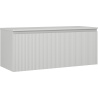 Mexen Rivel szafka łazienkowa podumywalkowa 120 cm z blatem, 1 szuflada, ryflowana , szara mat - 91A20-12047-1-BFC62