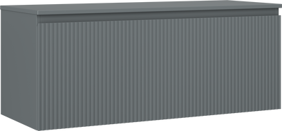 Mexen Rivel szafka łazienkowa podumywalkowa 120 cm z blatem, 1 szuflada, ryflowana , grafit mat - 91A20-12047-1-BFC66