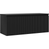 Mexen Rivel szafka łazienkowa podumywalkowa 120 cm z blatem, 1 szuflada, ryflowana , czarna mat - 91A20-12047-1-BFC71