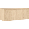Mexen Rivel szafka łazienkowa podumywalkowa 120 cm z blatem, 1 szuflada, ryflowana , dąb - 91A20-12047-1-BFC81