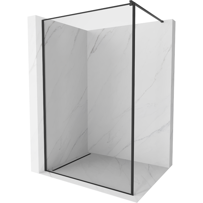 Mexen Kioto ścianka prysznicowa Walk-in 60 x 200 cm, czarna ramka 8 mm, czarna - 800-060-101-70-70