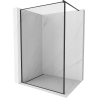 Mexen Kioto ścianka prysznicowa Walk-in 60 x 200 cm, czarna ramka 8 mm, czarna - 800-060-101-70-70